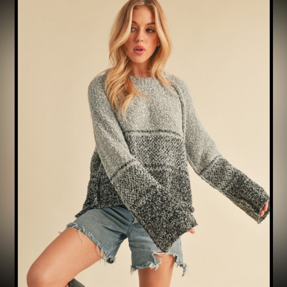 AEMI + CO. FRAYA GRADIENT CHUNKY FLARE SLEEVE SWEATER 💖NEW COLLECTION IN STORES💖